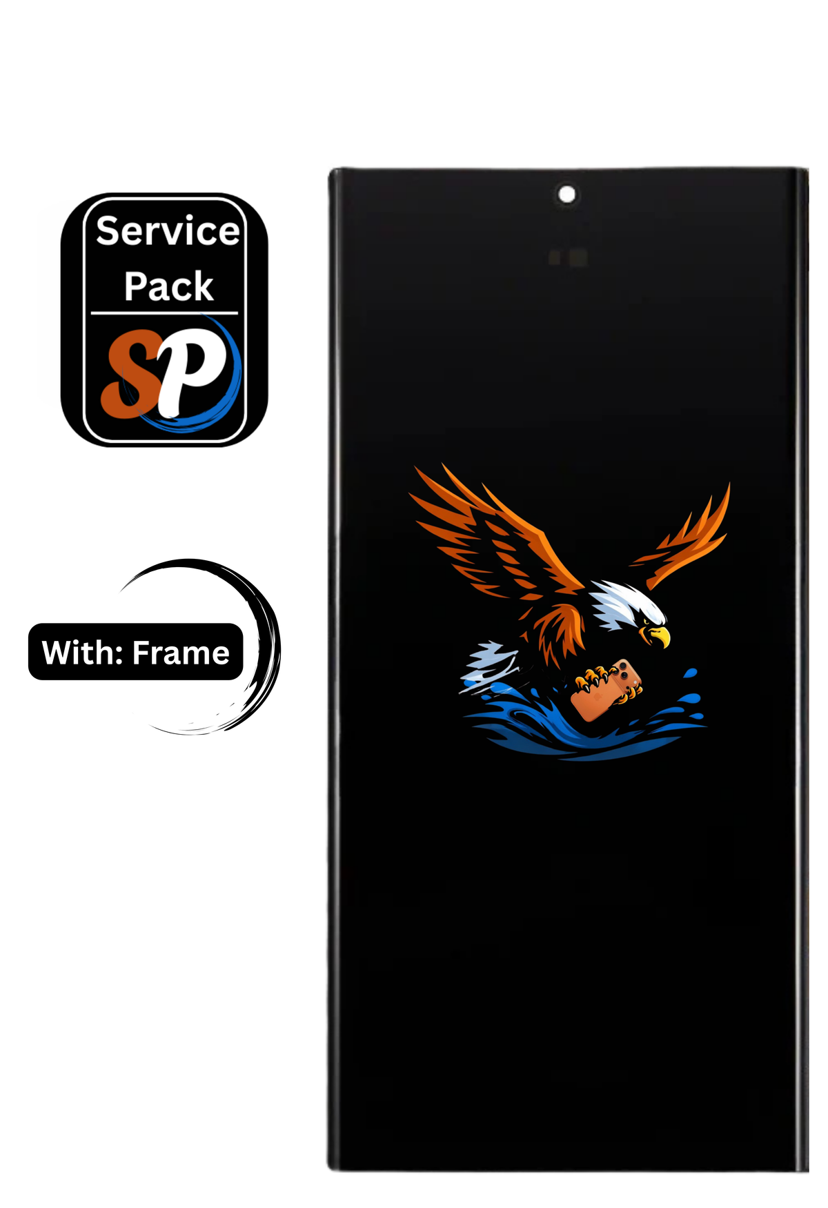 OLED Assembly | for: Samsung Galaxy S24 Ultra | Sercice Pack | with: Frame