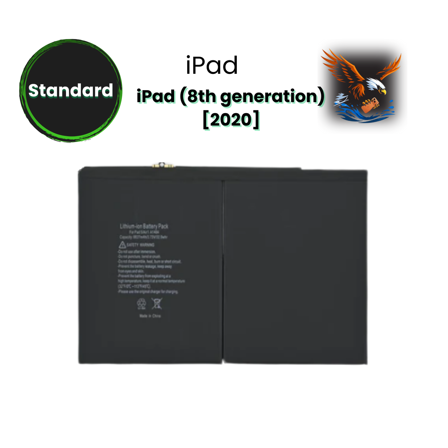 Battery | for: iPad Air 1, iPad 5, iPad 6, iPad 7, iPad 8, iPad 9
