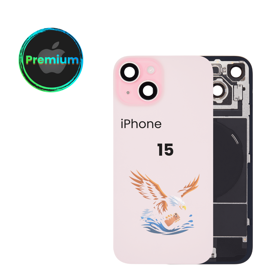 Back Glass | for: iPhone 15 | with: Brackets, Magnet