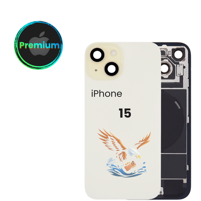 Back Glass | for: iPhone 15 | with: Brackets, Magnet