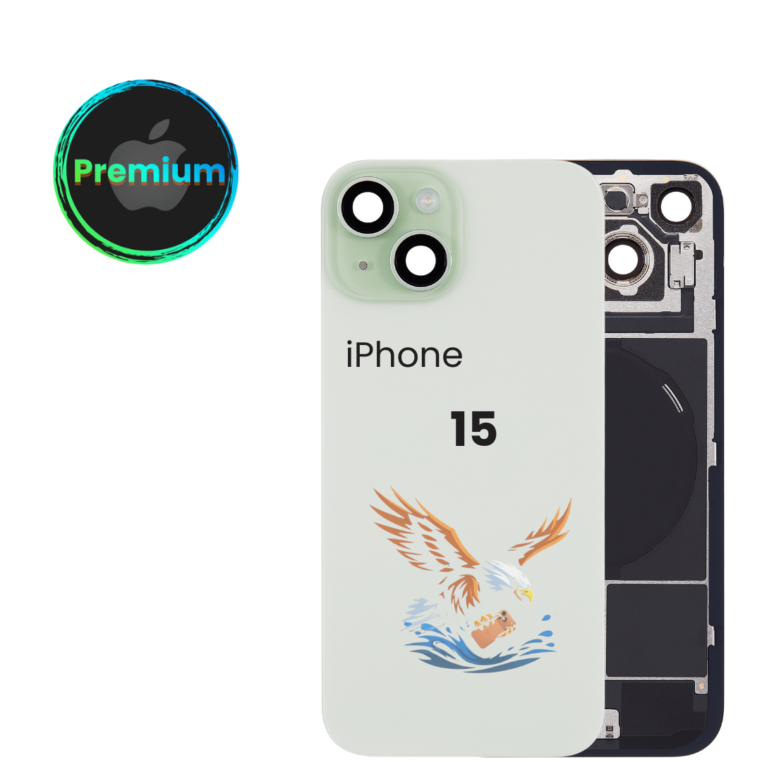 Back Glass | for: iPhone 15 | with: Brackets, Magnet