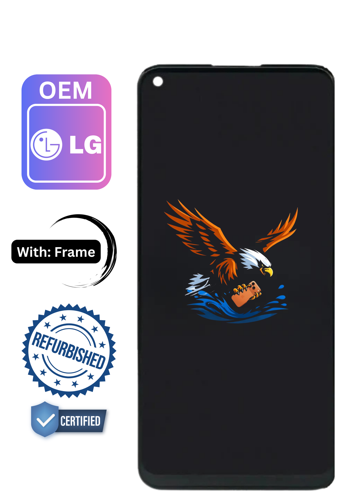 LCD Assembly | for LG Stylo 5 | Original | with: Frame