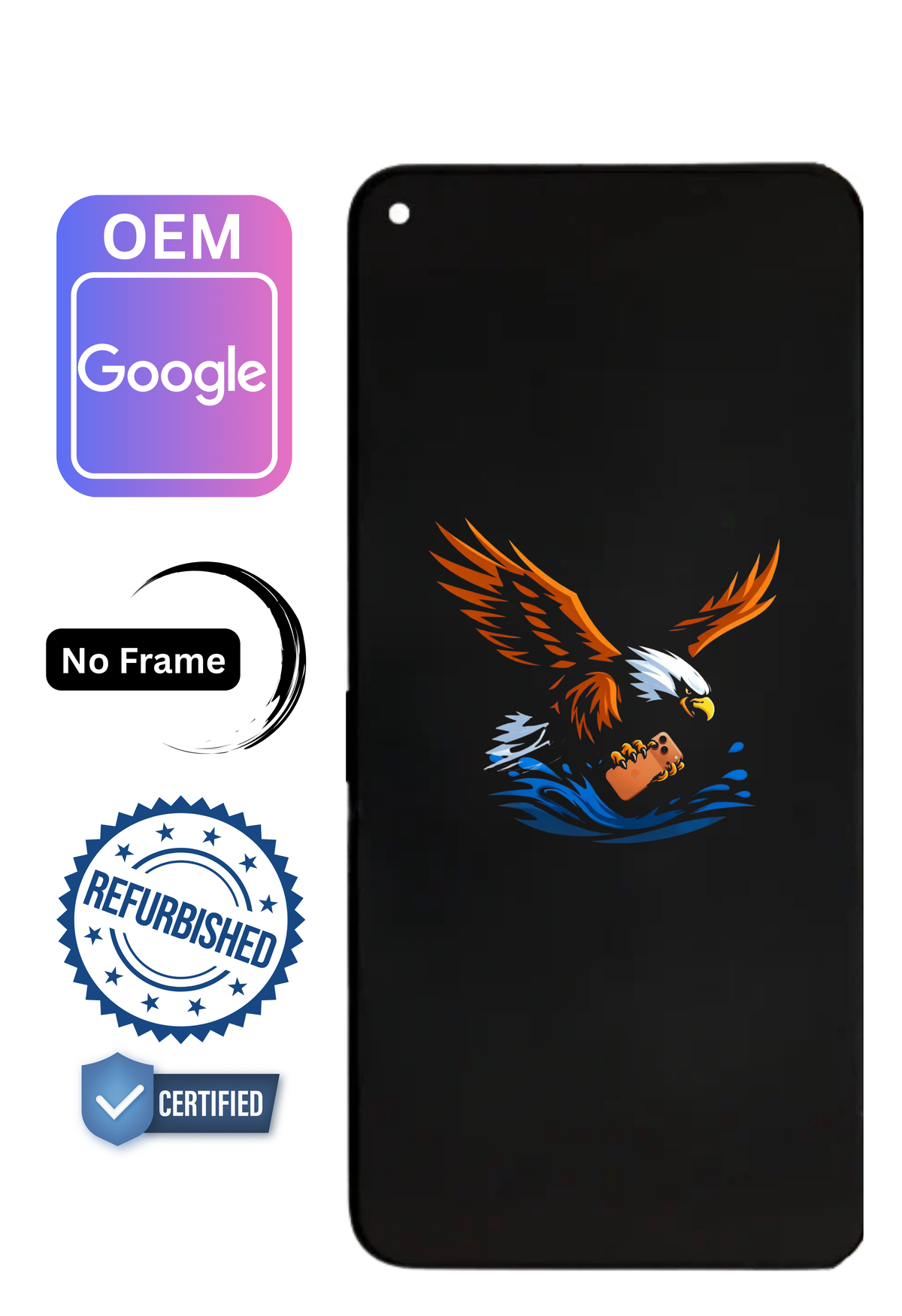 OLED Assembly | for: Pixel 5A | Original | with: Frame