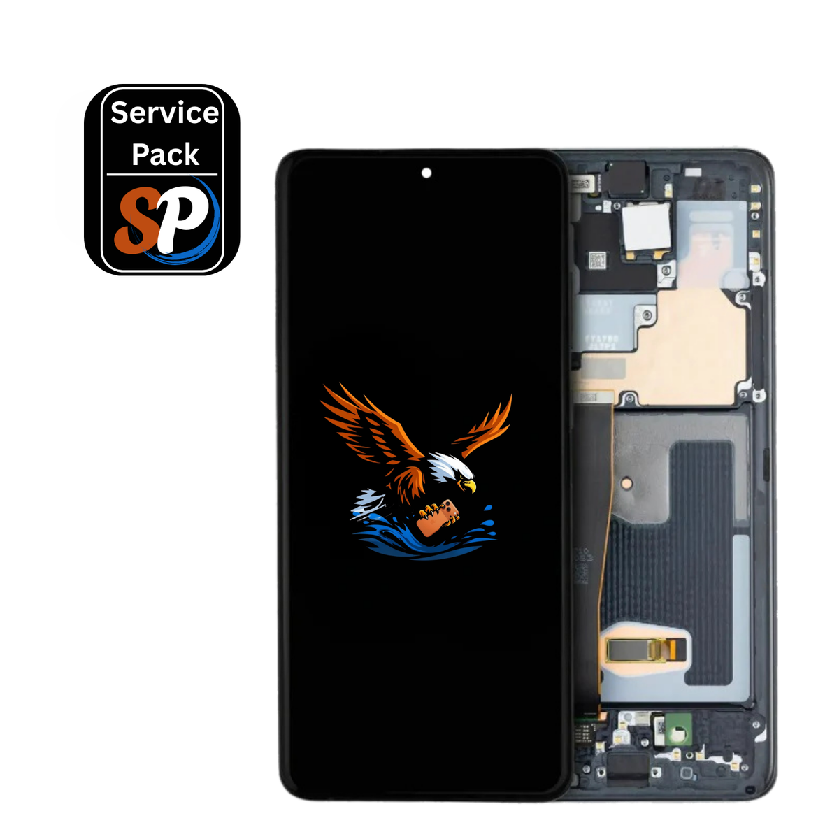 OLED Assembly | for: Samsung Galaxy S20 Ultra | Service Pack | with: Frame