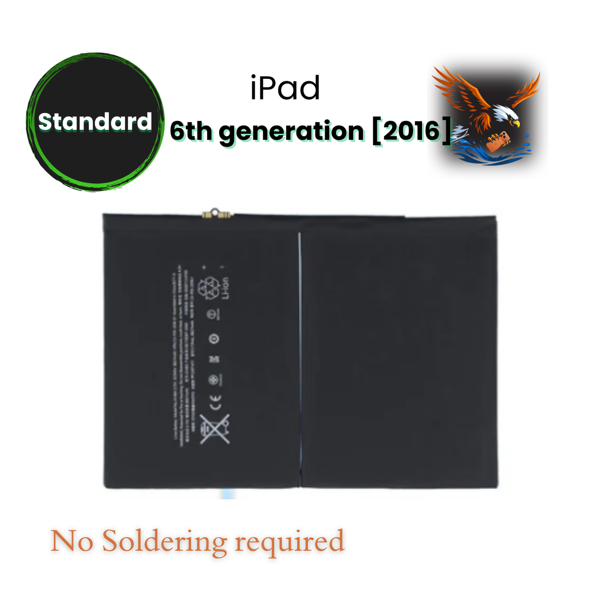 Battery | for: iPad Air 1, iPad 5, iPad 6, iPad 7, iPad 8, iPad 9